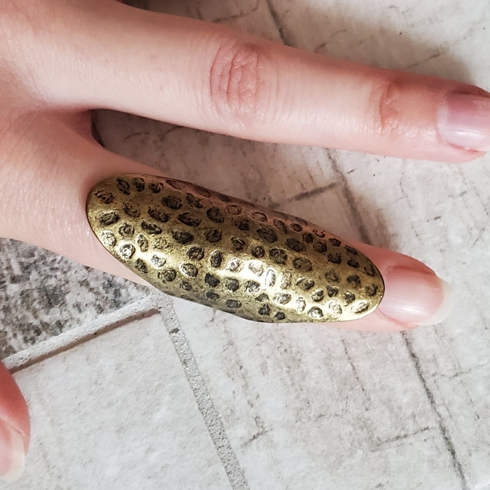 Aldo Bronze Gold Knuckle Ring Size 5
